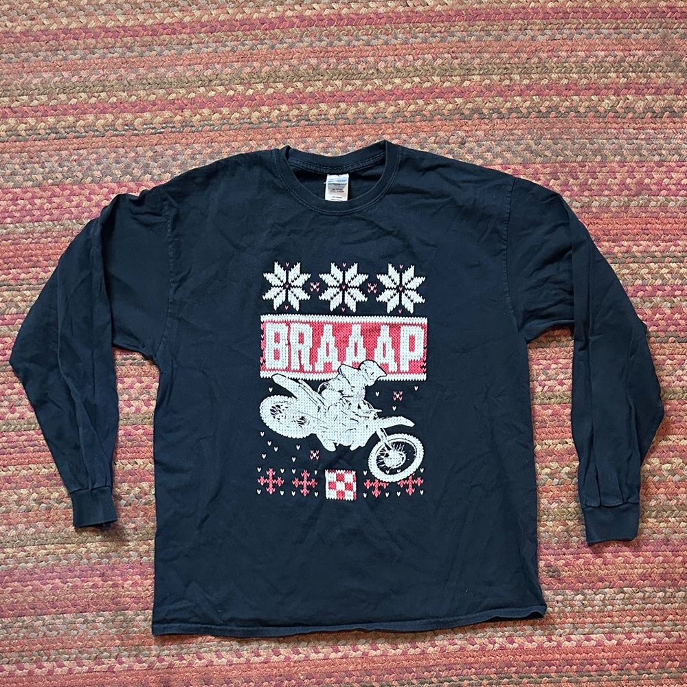 BRAAAP MOTO DIRT BIKE CHRISTMAS LONG SLEEVE TEE